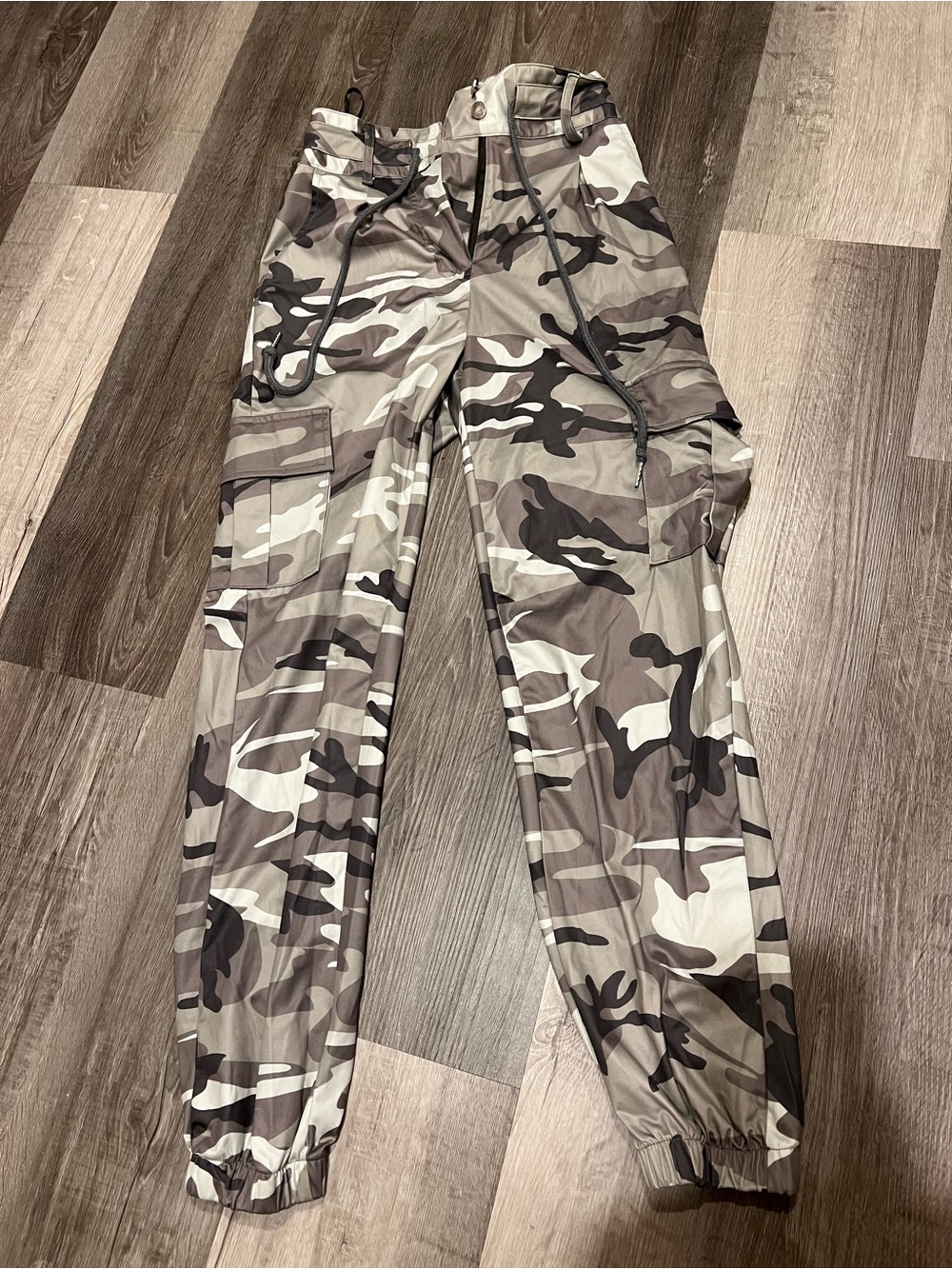 Camo Cargo Jogger Pants - Taupe Camo